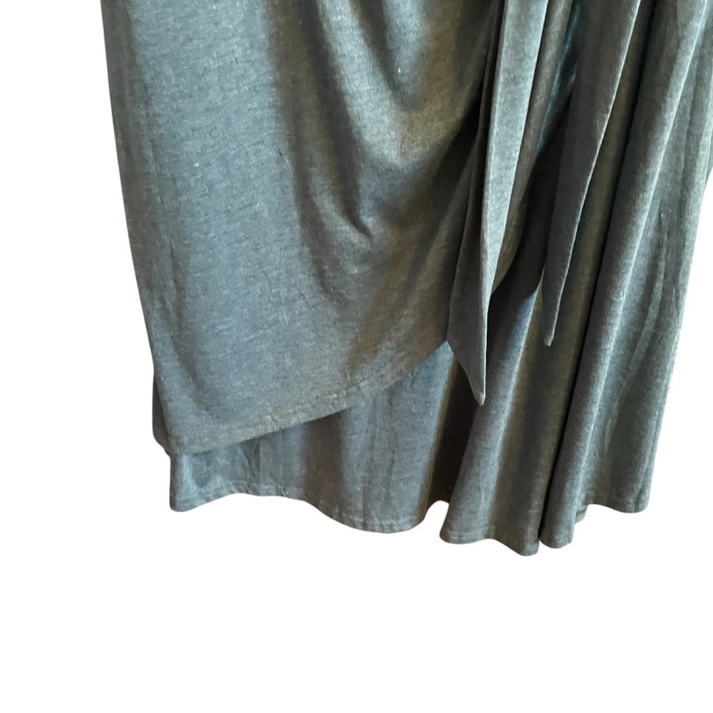 BloomChic Heathered Green Wrap Dress-Knots in front-Dome fastener-Size 22-26 NWT - Picture 5 of 11